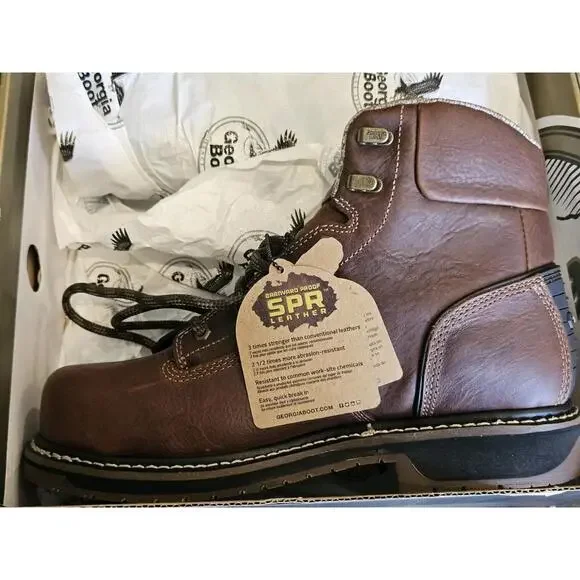 Georgia Boot Men's AMP LT Edge Waterproof Work Boot - Alloy Toe - GB00465 9.5 W - Picture 4 of 4